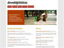 Tablet Screenshot of developments.org.uk